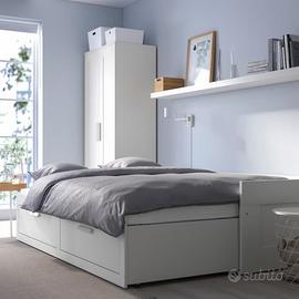 Letto Divano IKEA BRIMNES con 2 Cassetti - Bianco