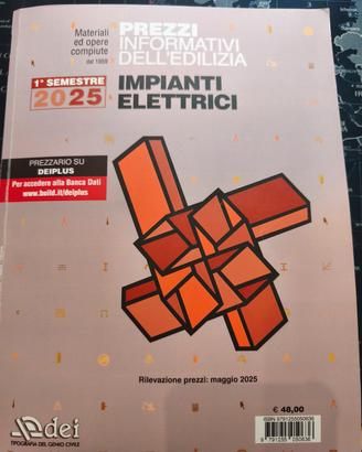 Prezziario DEI Impianti elettrici 1°Semestre 2025