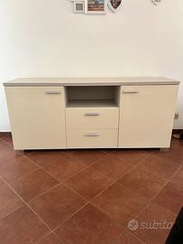 Madia Soggiorno laccata bianco 180 cm