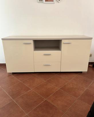 Madia Soggiorno laccata bianco 180 cm
