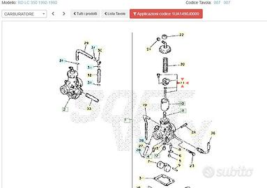 Spillo conico Yamaha RD350LC 1UA1490J0000