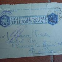 Biglietto Postale Forze Armate 1942