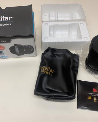 Vivitar 8mm F/3.5 Fisheye Canon EF – Scatola e Acc