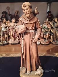 scultura in legno san francesco d assisi 