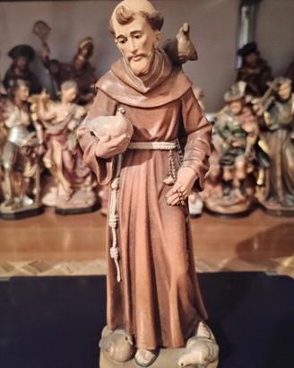 scultura in legno san francesco d assisi 