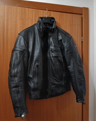 giubbotto in pelle per moto da donna con protezion