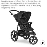 Passeggino Hauck runner 3 ruote trekking
