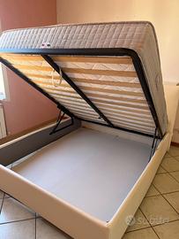 LETTO CON CONTENITORE E MATERASSO NUOVO