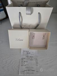 Orecchini Fabiani pendente e cerchio argento rosa