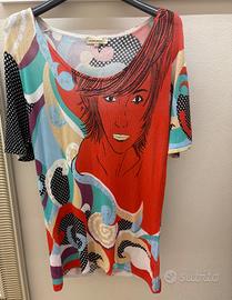 Maglia Paola Dotti stile Pop Art con strass e perl