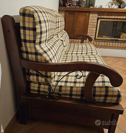 Divano letto stile rustico