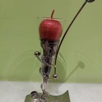 Portacandela candela pout pourri acciaio vetro 