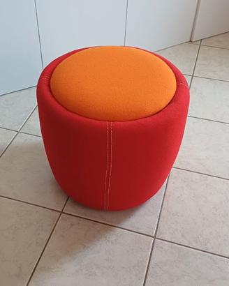 Pouf Calligaris Candy originale – rosso/arancio