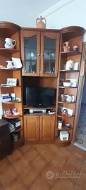 angoliera in legno noce 