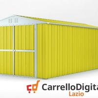 Box garage auto in Acciaio 327x611cm 19mq giallo