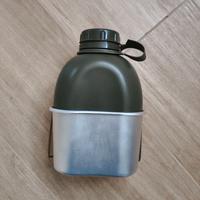 Borraccia militare con gavetta in alluminio