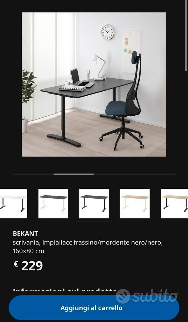 BEKANT Scrivania, bianco, 160x80 cm - IKEA Italia