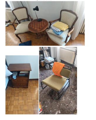 Mobili, letti, cassettiere, librerie, sedie, etc.