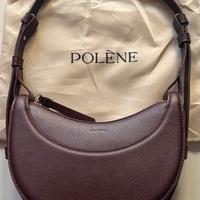 Borsa Polène Numero 10 Santal in pelle martellata