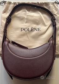 Borsa Polène Numero 10 Santal in pelle martellata