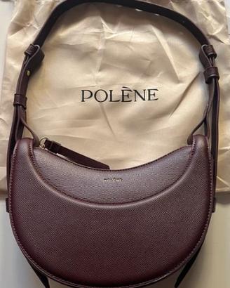 Borsa Polène Numero 10 Santal in pelle martellata