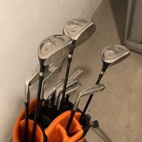 Kit mazze da golf, sacca e carrello