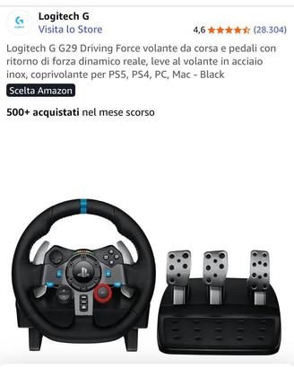 Logitech G G29 Driving Force volante da corsa