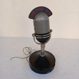 Microfono Vintage Con Radio FM Funzionante Pile