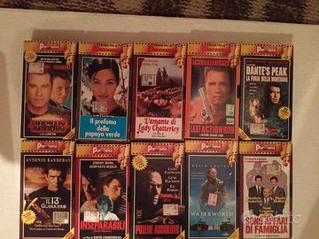 Stock videocassette VHS vintage 10 pezzi