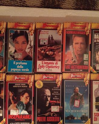 Stock videocassette VHS vintage 10 pezzi