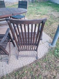 tavolo e sedie da giardino