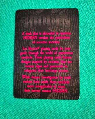 Bicycle Hidden card edizione Mistery