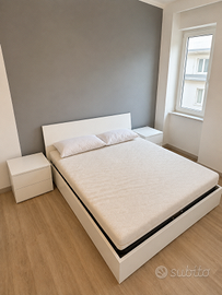 Letto contenitore con materasso e comodini