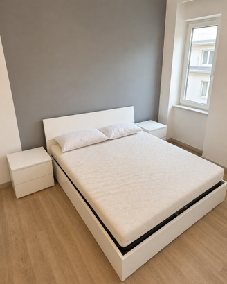 Letto contenitore con materasso e comodini