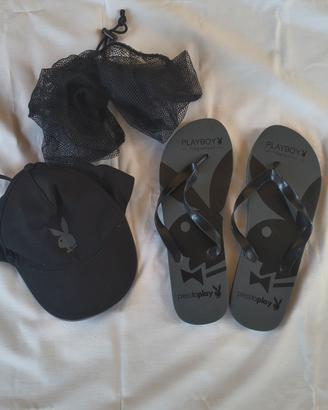 completo ciabatte e cappello uomo 