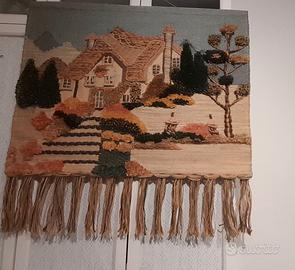 Quadro in 3D vintage  in juta 