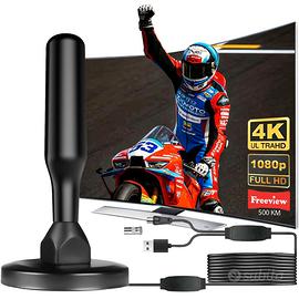 Antenna TV Interna Amplificata 4K 500+ KM – Nuova