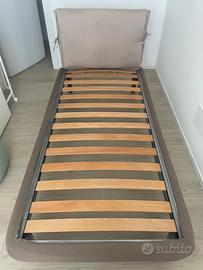 Letto singolo sfoderabile come nuovo, no matersso.