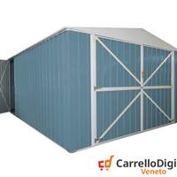 Box auto in Acciaio lamiera 360x514cm 18mq blu