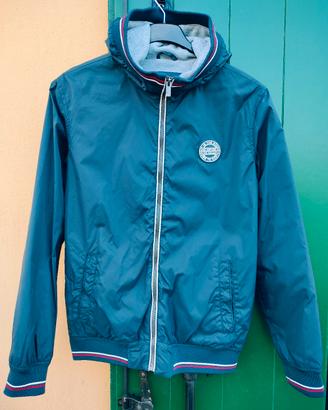 Giubbino impermeabile blu foderato in pile 13/14