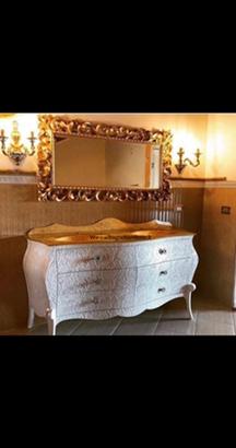 Mobile bagno Bombato barocco originale
