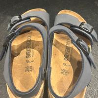 Birkenstock New York Bambino Numero 36 Blu Nubuck