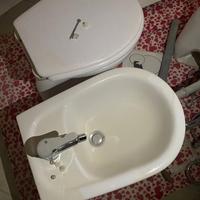 wc + lavabo con colonna + rubinetterie