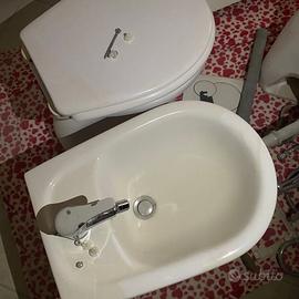 wc + lavabo con colonna + rubinetterie