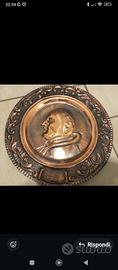 Piatto da muro in rame 