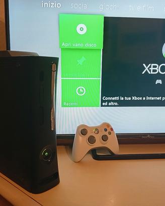 Xbox 360 black 60gb con controller e cavi