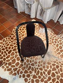 Sedia di design nera  anni 80