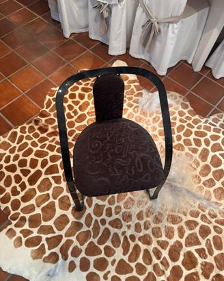 Sedia di design nera  anni 80