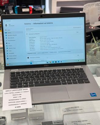 DELL LATITUDE 5420 - i7 1185G7 - 8/ 1TB - PROMO