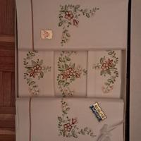 Lenzuola matrimoniale+ 2 federe ricami fiorentini